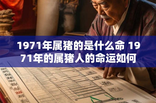 1971年属猪的是什么命 1971年的属猪人的命运如何
