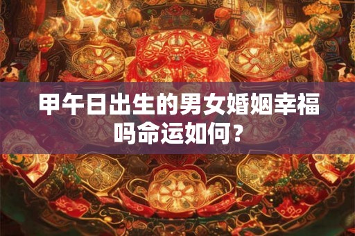 甲午日出生的男女婚姻幸福吗命运如何？