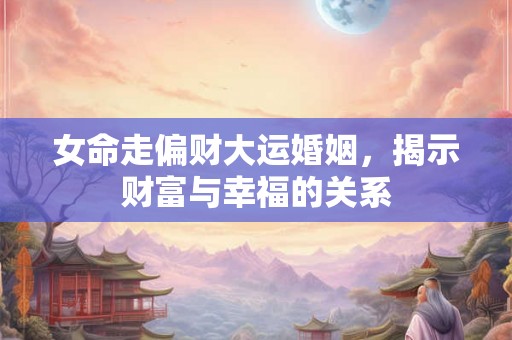 女命走偏财大运婚姻,揭示财富与幸福的关系 女命走偏财大运婚姻,揭示财富与幸福的关系