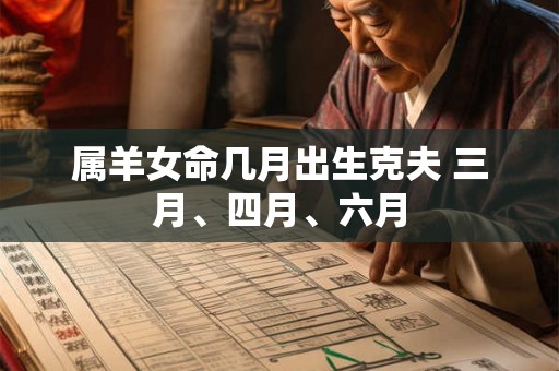 属羊女命几月出生克夫 三月、四月、六月