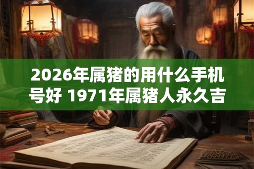 2026年属猪的用什么手机号好 1971年属猪人永久吉利的数字