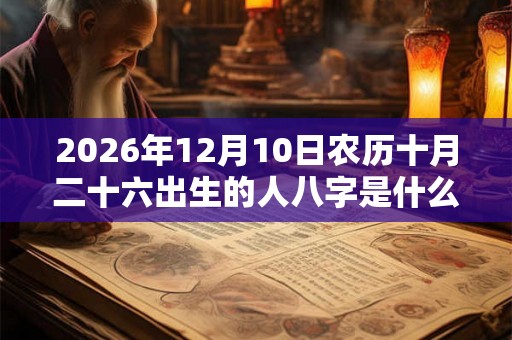 2026年12月10日农历十月二十六出生的人八字是什么