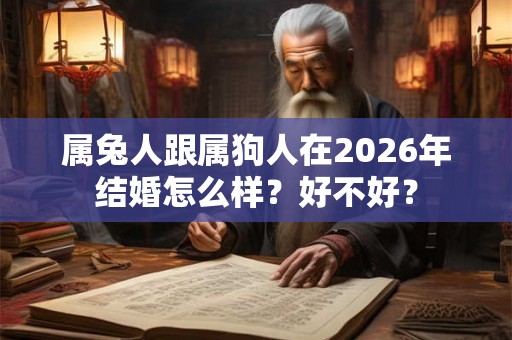 属兔人跟属狗人在2026年结婚怎么样？好不好？