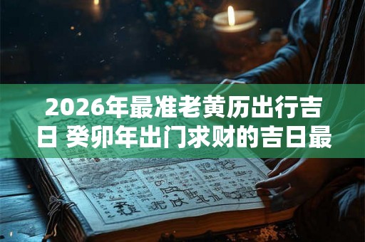 2026年最准老黄历出行吉日 癸卯年出门求财的吉日最佳