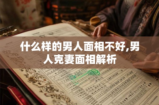什么样的男人面相不好,男人克妻面相解析 什么样的男人面相不好,男人克妻面相解析