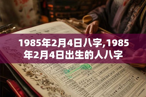 1985年2月4日八字,1985年2月4日出生的人八字