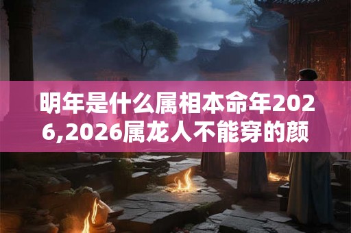 明年是什么属相本命年2026,2026属龙人不能穿的颜色