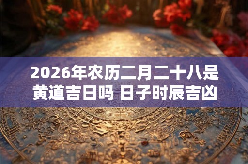 2026年农历二月二十八是黄道吉日吗 日子时辰吉凶