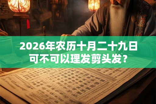 2026年农历十月二十九日可不可以理发剪头发？