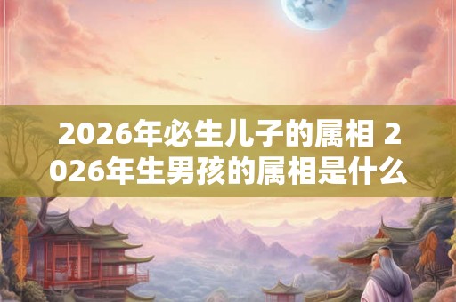 2026年必生儿子的属相 2026年生男孩的属相是什么 2026年必生儿子的属相 2026年生男孩的属相是什么