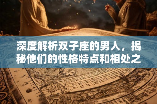 深度解析双子座的男人，揭秘他们的性格特点和相处之道