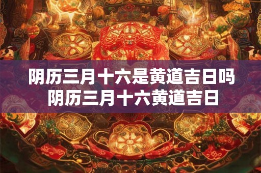 阴历三月十六是黄道吉日吗 阴历三月十六黄道吉日
