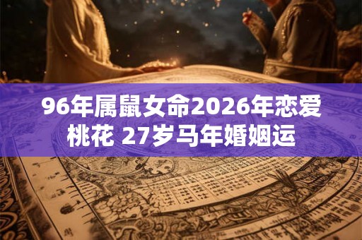 96年属鼠女命2026年恋爱桃花 27岁马年婚姻运