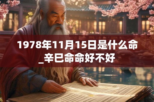 1978年11月15日是什么命_辛巳命命好不好 1978年11月15日是什么命_辛巳命命好不好