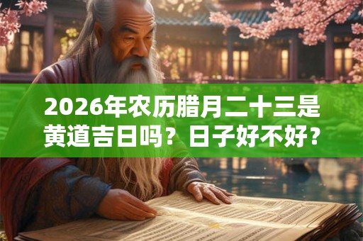 2026年农历腊月二十三是黄道吉日吗？日子好不好？