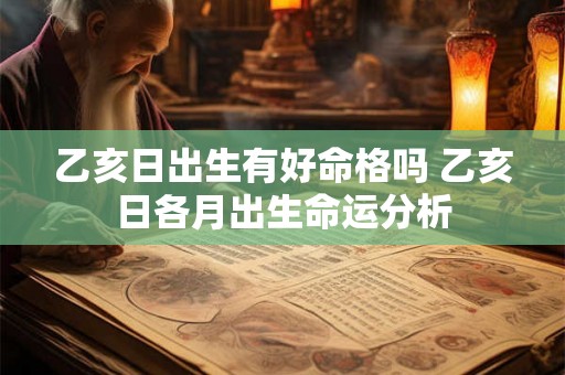 乙亥日出生有好命格吗 乙亥日各月出生命运分析