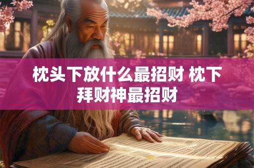 枕头下放什么最招财 枕下拜财神最招财