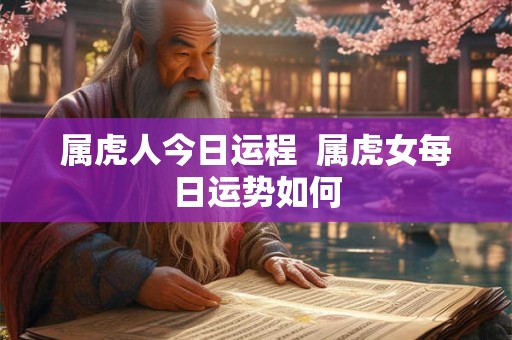 属虎人今日运程 属虎女每日运势如何 属虎人今日运程 属虎女每日运势如何