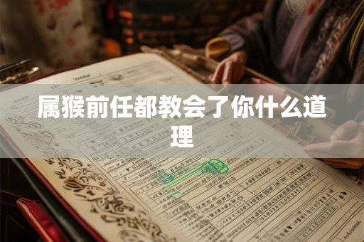 属猴前任都教会了你什么道理