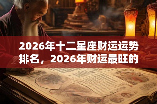 2026年十二星座财运运势排名,2026年财运最旺的星座是什么? 2026年十二星座财运运势排名,2026年财运最旺的星座是什么?