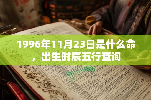 1996年11月23日是什么命，出生时辰五行查询