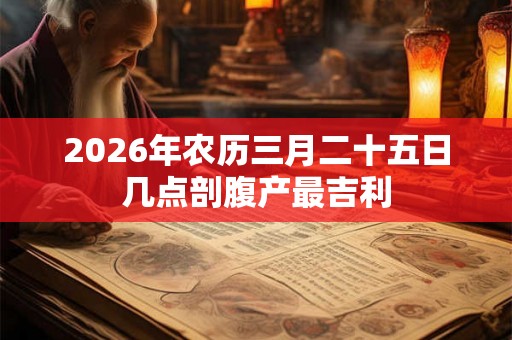 2026年农历三月二十五日几点剖腹产最吉利