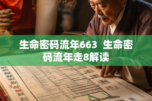 生命密码流年663  生命密码流年走8解读