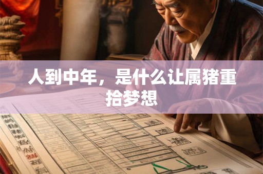 人到中年，是什么让属猪重拾梦想