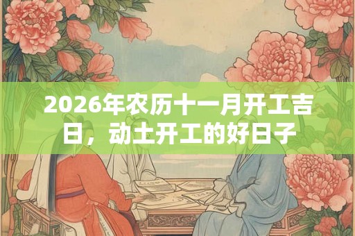2026年农历十一月开工吉日，动土开工的好日子