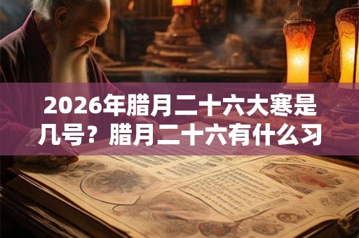 2026年腊月二十六大寒是几号？腊月二十六有什么习俗？