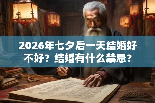 2026年七夕后一天结婚好不好？结婚有什么禁忌？