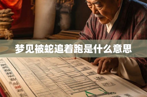 梦见被蛇追着跑是什么意思 梦见被蛇追着跑是什么意思