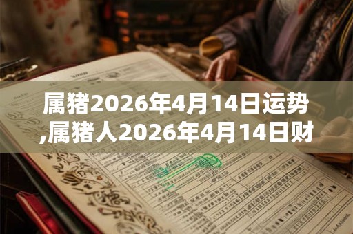 属猪2026年4月14日运势,属猪人2026年4月14日财运,生肖猪2026年4月14日运势 属猪2026年4月14日运势,属猪人2026年4月14日财运,生肖猪2026年4月14日运势