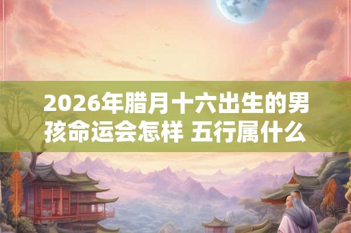 2026年腊月十六出生的男孩命运会怎样 五行属什么