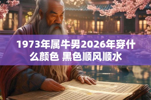 1973年属牛男2026年穿什么颜色 黑色顺风顺水