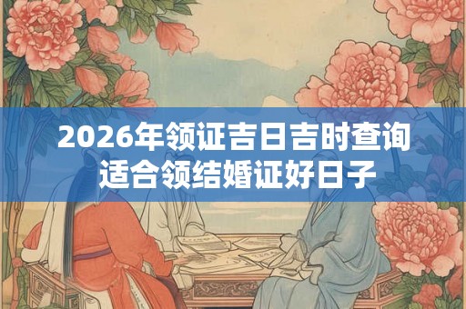 2026年领证吉日吉时查询 适合领结婚证好日子