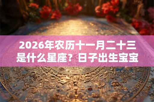 2026年农历十一月二十三是什么星座？日子出生宝宝好吗？