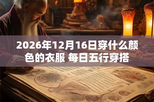 2026年12月16日穿什么颜色的衣服 每日五行穿搭
