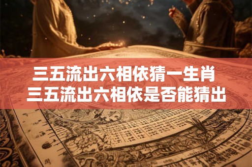 三五流出六相依猜一生肖 三五流出六相依是否能猜出下一生肖是什么 三五流出六相依猜一生肖 三五流出六相依是否能猜出下一生肖是什么