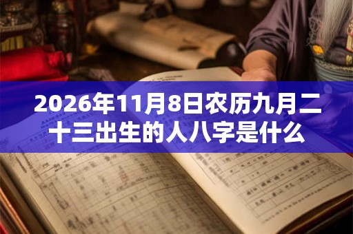 2026年11月8日农历九月二十三出生的人八字是什么