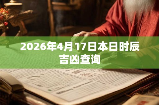 2026年4月17日本日时辰吉凶查询