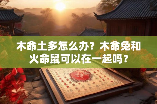 木命土多怎么办？木命兔和火命鼠可以在一起吗？