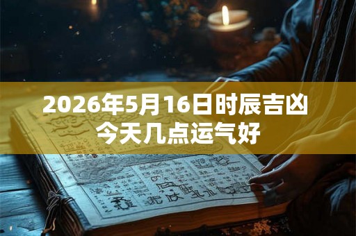 2026年5月16日时辰吉凶 今天几点运气好