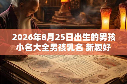 2026年8月25日出生的男孩小名大全男孩乳名 新颖好听的男孩名字