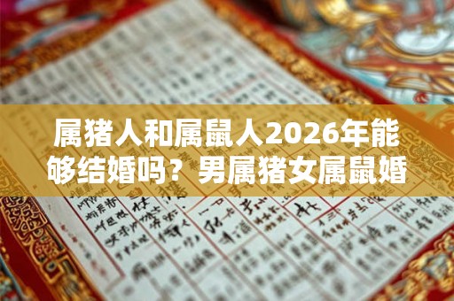属猪人和属鼠人2026年能够结婚吗？男属猪女属鼠婚姻状况