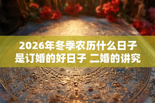 2026年冬季农历什么日子是订婚的好日子 二婚的讲究