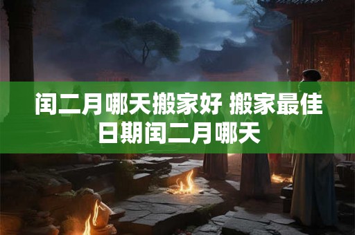 闰二月哪天搬家好 搬家最佳日期闰二月哪天