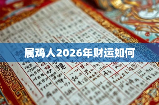 属鸡人2026年财运如何