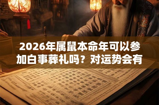 2026年属鼠本命年可以参加白事葬礼吗？对运势会有影响吗？