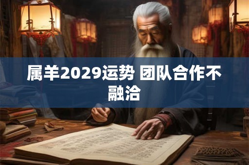 属羊2029运势 团队合作不融洽 属羊2029运势 团队合作不融洽